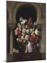 Vase of Flowers in the Window-Francesco Hayez-Mounted Giclee Print