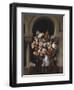 Vase of Flowers in the Window-Francesco Hayez-Framed Giclee Print