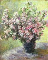Vase of Flowers (Mini)-Claude Monet-Framed Textured Art