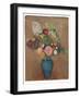 Vase of Flowers (Oil on Canvas)-Odilon Redon-Framed Giclee Print