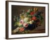 Vase of Flowers (Oil on Canvas)-Gerard Van Spaendonck-Framed Giclee Print