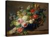 Vase of Flowers (Oil on Canvas)-Gerard Van Spaendonck-Stretched Canvas