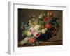 Vase of Flowers (Oil on Canvas)-Gerard Van Spaendonck-Framed Giclee Print