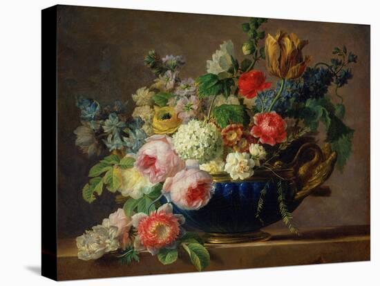Vase of Flowers (Oil on Canvas)-Gerard Van Spaendonck-Stretched Canvas