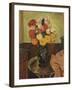 Vase of Flowers on a Round Table, Vase De Fleurs Sur Une Table Ronde, 1920-Suzanne Valadon-Framed Giclee Print