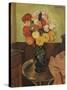 Vase of Flowers on a Round Table, Vase De Fleurs Sur Une Table Ronde, 1920-Suzanne Valadon-Stretched Canvas