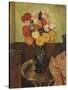 Vase of Flowers on a Round Table-Suzanne Valadon-Stretched Canvas