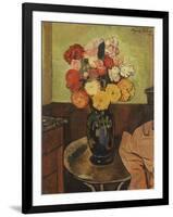 Vase of Flowers on a Round Table-Suzanne Valadon-Framed Giclee Print