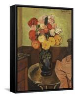 Vase of Flowers on a Round Table-Suzanne Valadon-Framed Stretched Canvas