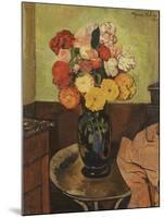 Vase of Flowers on a Round Table-Suzanne Valadon-Mounted Giclee Print