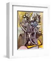 Vase of Flowers on a Table, 1969-Pablo Picasso-Framed Art Print