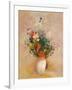 Vase of Flowers (Pink Background), c.1906-Odilon Redon-Framed Giclee Print