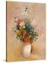 Vase of Flowers (Pink Background), c.1906-Odilon Redon-Stretched Canvas