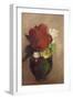 Vase of Flowers, Red Poppy-Odilon Redon-Framed Premium Giclee Print