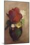 Vase of Flowers, Red Poppy-Odilon Redon-Mounted Premium Giclee Print