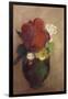 Vase of Flowers, Red Poppy-Odilon Redon-Framed Giclee Print