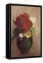 Vase of Flowers, Red Poppy-Odilon Redon-Framed Stretched Canvas