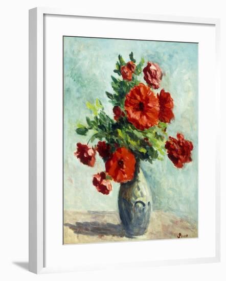 Vase of Flowers; Vase De Fleurs, 1925-1930-Maximilien Luce-Framed Giclee Print