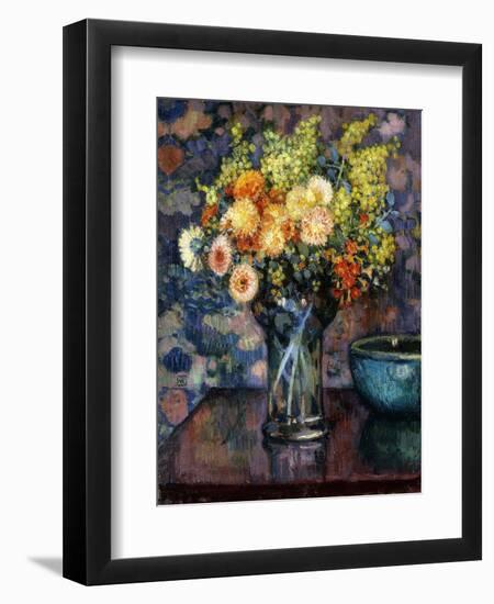 Vase of Flowers; Vase de Fleurs, c.1911-Théo van Rysselberghe-Framed Giclee Print