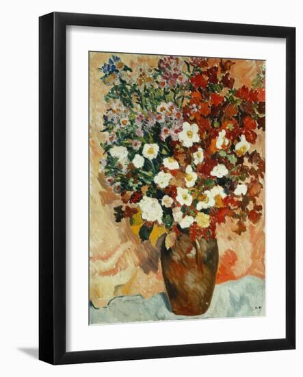 Vase of Flowers; Vase De Fleurs, C.1929 (Oil on Canvas)-Louis Valtat-Framed Giclee Print