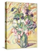 Vase of Flowers; Vase De Fleurs, (Oil on Canvas)-Louis Valtat-Stretched Canvas