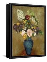 Vase of Flowers; Vase De Fleurs-Odilon Redon-Framed Stretched Canvas