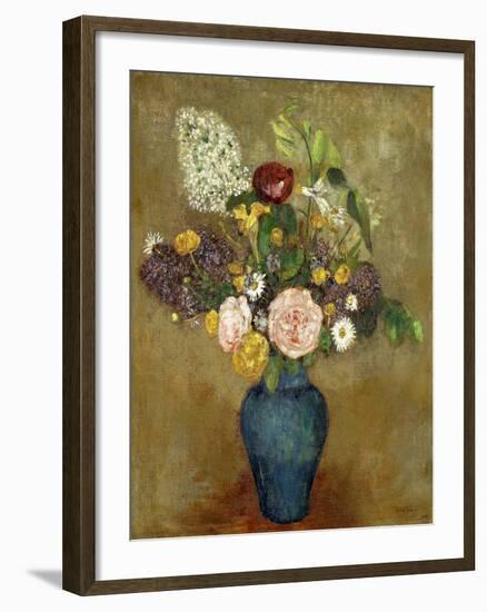 Vase of Flowers; Vase De Fleurs-Odilon Redon-Framed Giclee Print