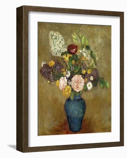 Vase of Flowers; Vase De Fleurs-Odilon Redon-Framed Giclee Print