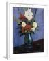 Vase of Flowers with Gladiola and Dahlias; Blumenvase Mit Gladiolen Und Dahlien-Oskar Schlemmer-Framed Giclee Print