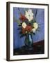 Vase of Flowers with Gladiola and Dahlias; Blumenvase Mit Gladiolen Und Dahlien-Oskar Schlemmer-Framed Giclee Print