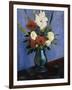 Vase of Flowers with Gladiola and Dahlias; Blumenvase Mit Gladiolen Und Dahlien-Oskar Schlemmer-Framed Giclee Print