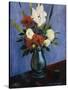 Vase of Flowers with Gladiola and Dahlias; Blumenvase Mit Gladiolen Und Dahlien-Oskar Schlemmer-Stretched Canvas