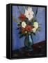 Vase of Flowers with Gladiola and Dahlias; Blumenvase Mit Gladiolen Und Dahlien-Oskar Schlemmer-Framed Stretched Canvas