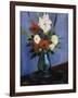 Vase of Flowers with Gladiola and Dahlias; Blumenvase Mit Gladiolen Und Dahlien-Oskar Schlemmer-Framed Giclee Print