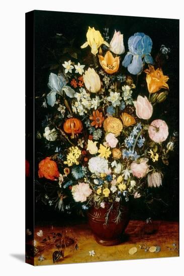 Vase of Flowers, with Irises-Jan the Elder Brueghel-Stretched Canvas