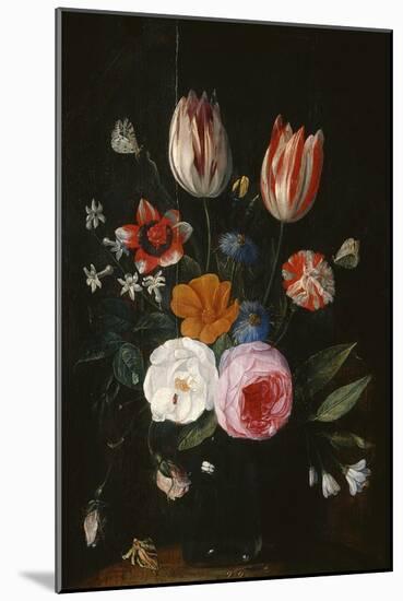 Vase of Flowers with Tulips, Roses and Carnation-Jan van Kessel-Mounted Giclee Print