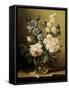 Vase of Flowers with Two Roses-Ludovico Stern-Framed Stretched Canvas