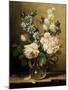 Vase of Flowers with Two Roses-Ludovico Stern-Mounted Giclee Print
