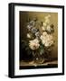 Vase of Flowers with Two Roses-Ludovico Stern-Framed Giclee Print