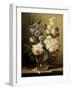 Vase of Flowers with Two Roses-Ludovico Stern-Framed Giclee Print