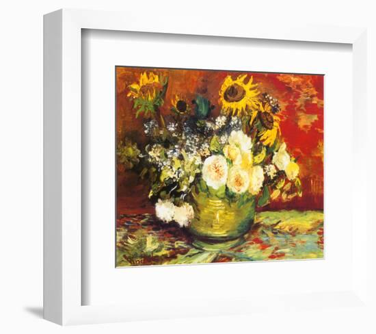 Vase of Flowers-Vincent van Gogh-Framed Art Print