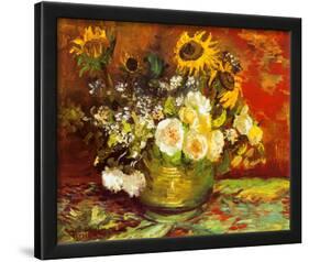 Vase of Flowers-Vincent van Gogh-Lamina Framed Art Print