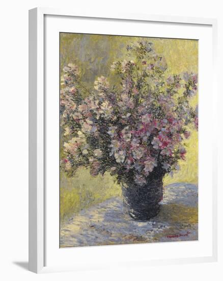 Vase Of Flowers-Claude Monet-Framed Giclee Print