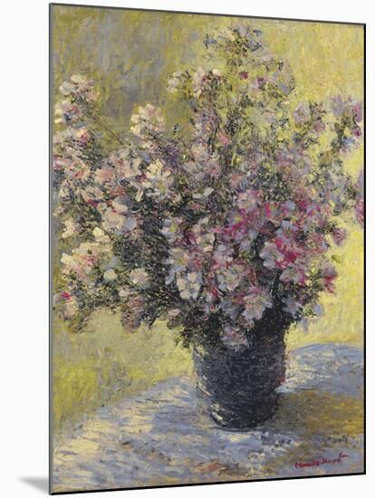 Vase Of Flowers-Claude Monet-Mounted Giclee Print