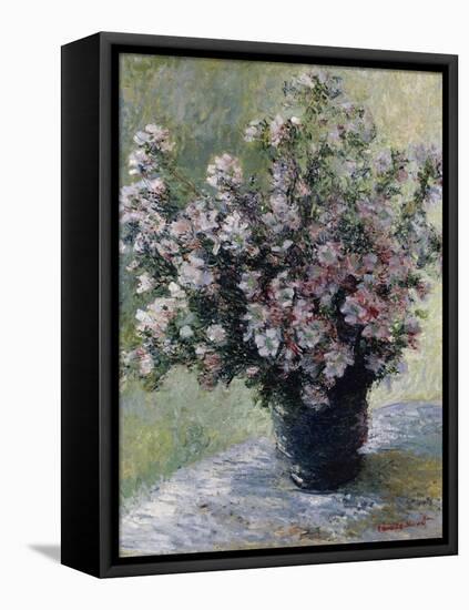 Vase of Flowers-Claude Monet-Framed Stretched Canvas