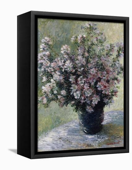 Vase of Flowers-Claude Monet-Framed Stretched Canvas