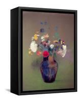 Vase of Flowers-Odilon Redon-Framed Stretched Canvas