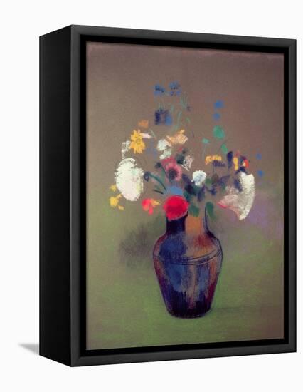 Vase of Flowers-Odilon Redon-Framed Stretched Canvas