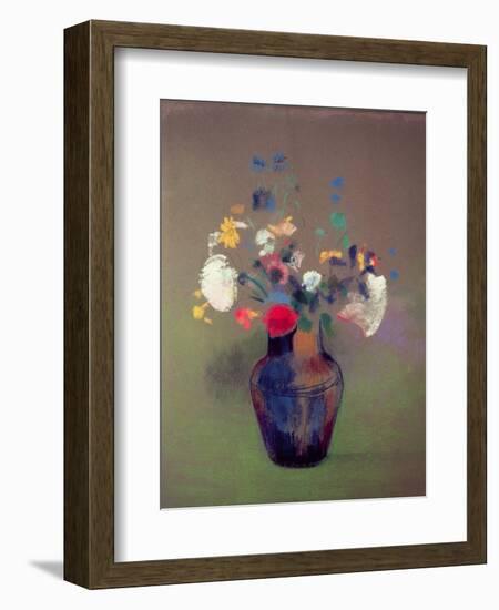 Vase of Flowers-Odilon Redon-Framed Giclee Print