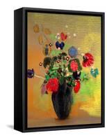 Vase of Flowers-Odilon Redon-Framed Stretched Canvas